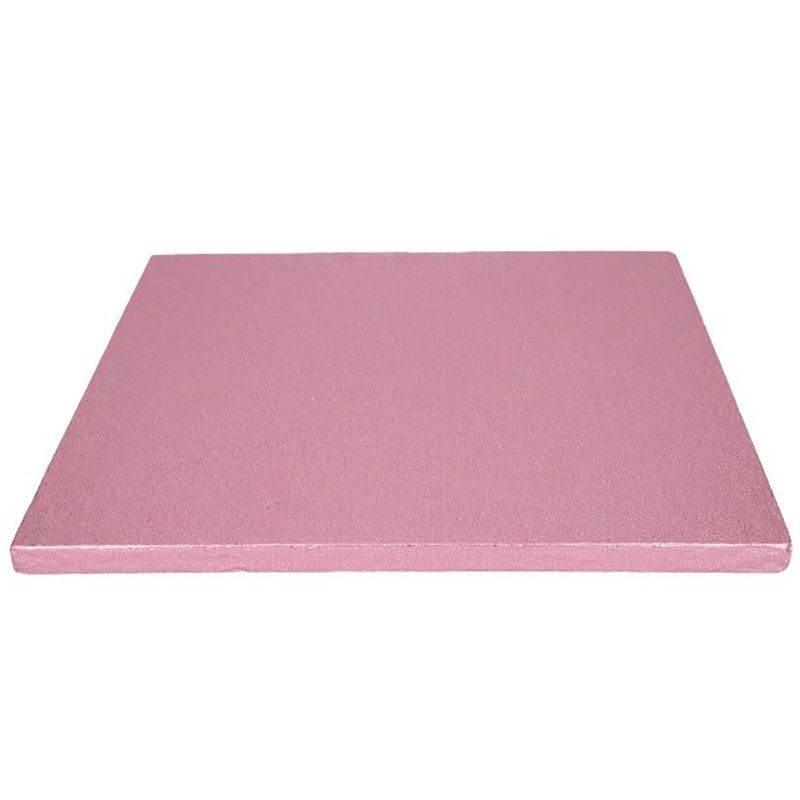 Tortenplatte Kuchenplatte Quadrat Rosa 30cm